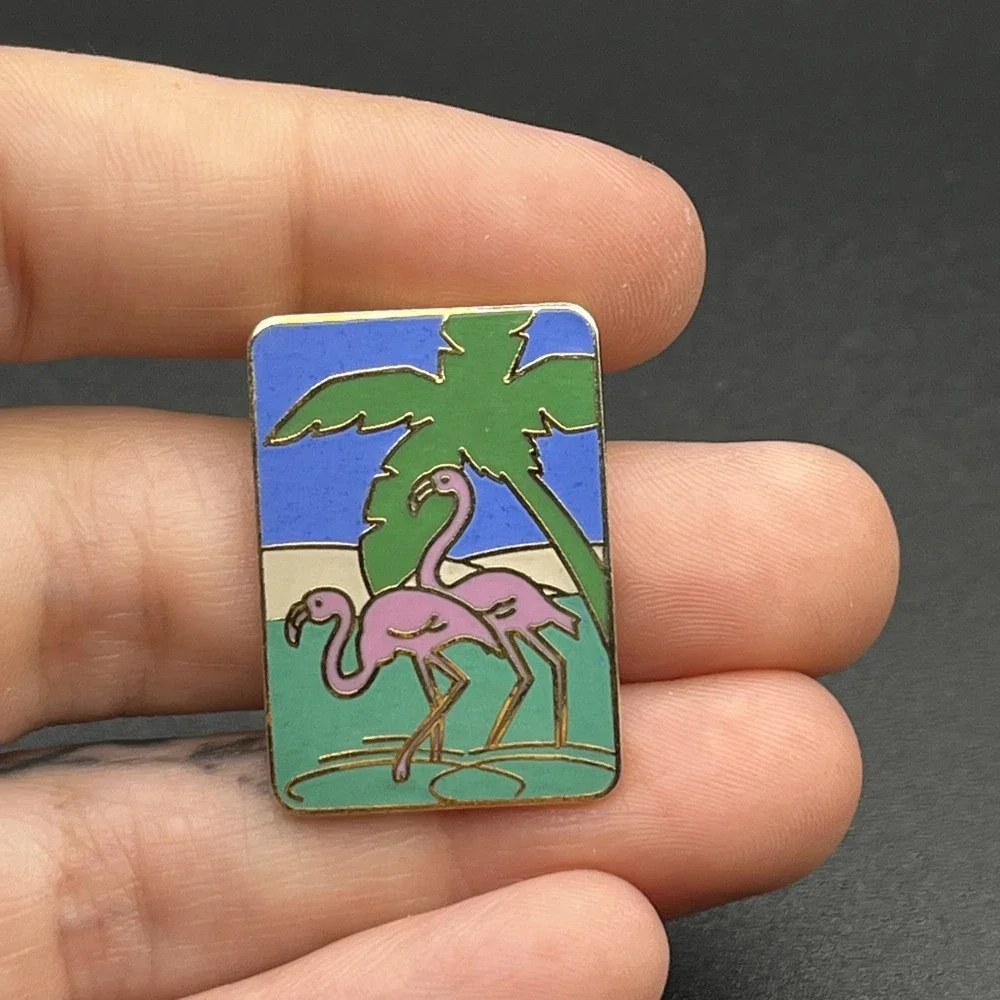 Flamingo Palm Tree‎ Florida Key West Lapel Hat Pin